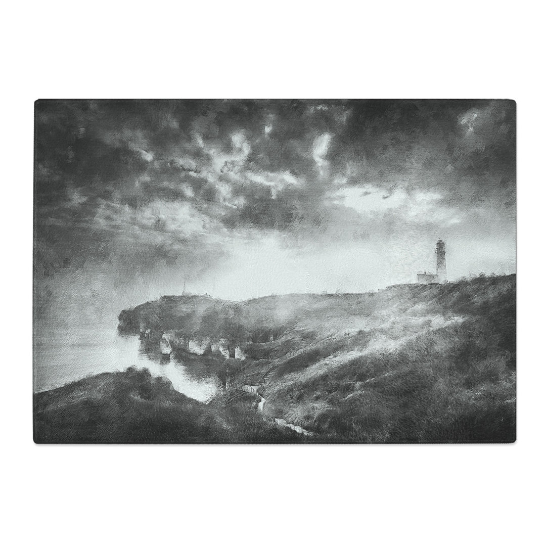 Tempered Glass Moody Lighthouse & Seascape Chopping Board