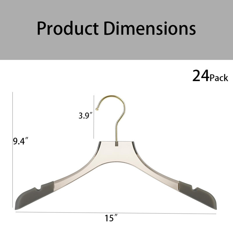 Paquet de 24 cintres robustes, idéal pour les robes, les pantalons, les costumes, les vestes et autres vêtements lourds, solution de rangement pour garde-robe peu encombrante