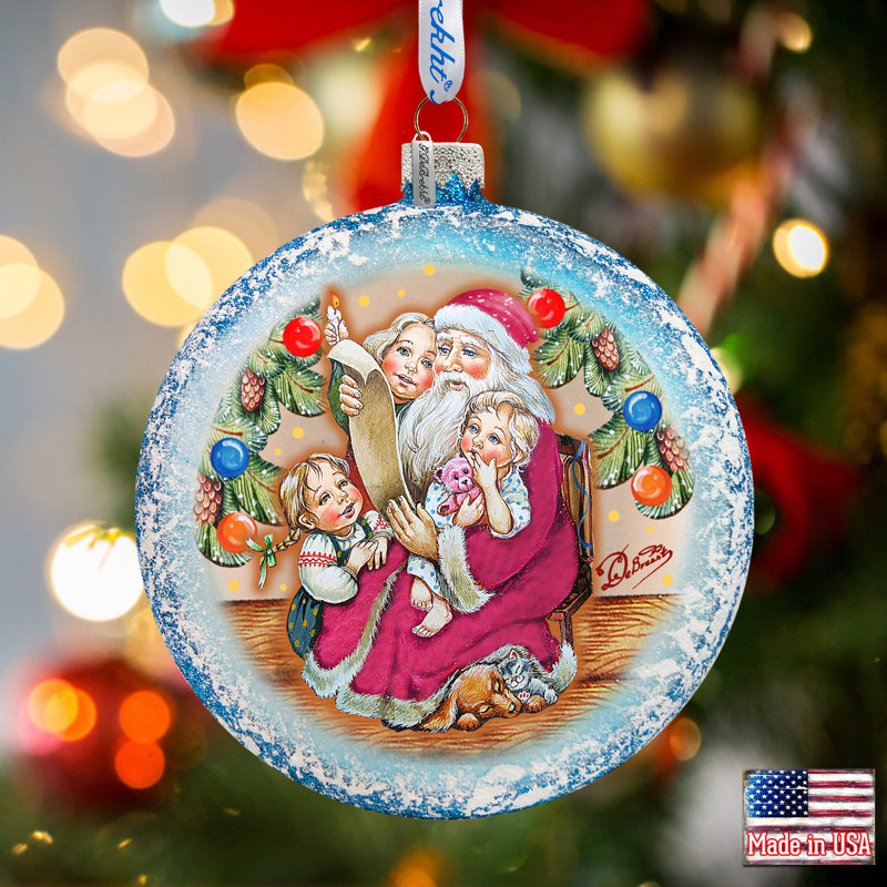 Collection de splendor de noël de décoration de père noël en verre