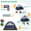  Tente de camping, tente de randonnée imperméable et imperméable pour 4 personnes avec mouche amovible, tentes familiales portatives légères pour le camping, les voyages, la pêche, la randonnée, les scouts-109701587