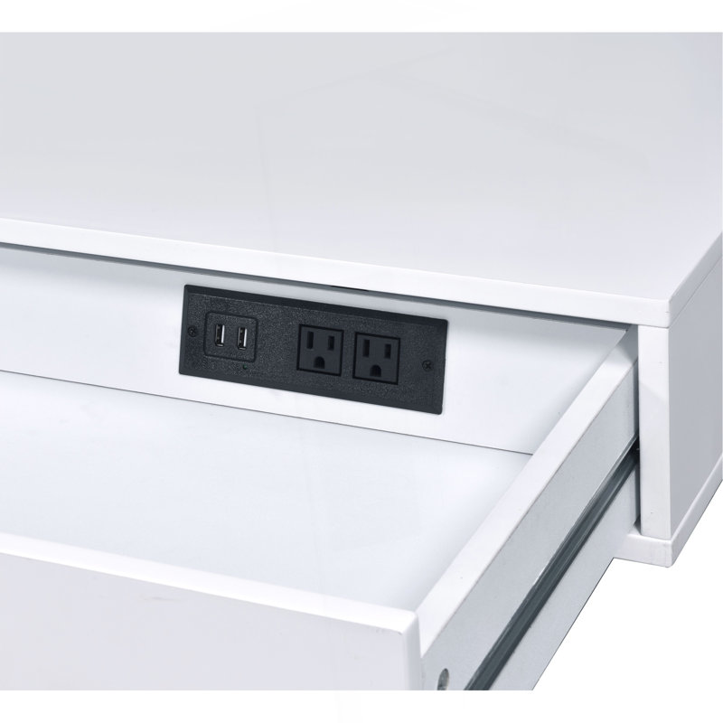 Versatile Writing Desk With USB And Ample Storage For Efficient Work And Study