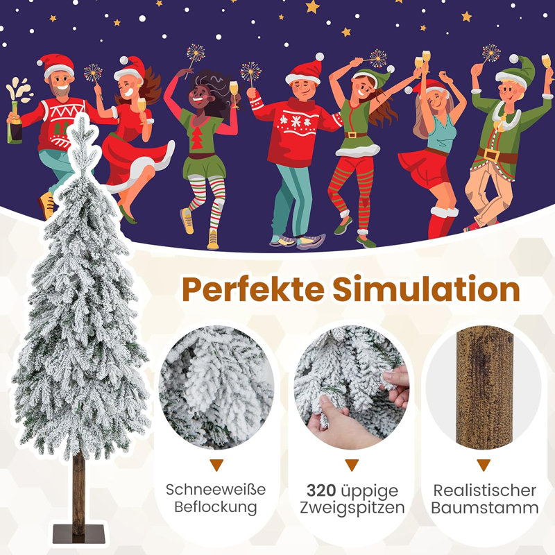 Lighted Artificial Pine Christmas Tree