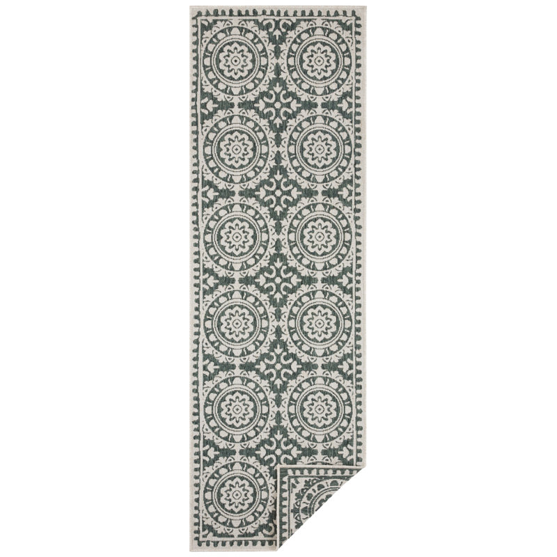 Jardin Flatweave Green Rug, Runner 80 x 250cm