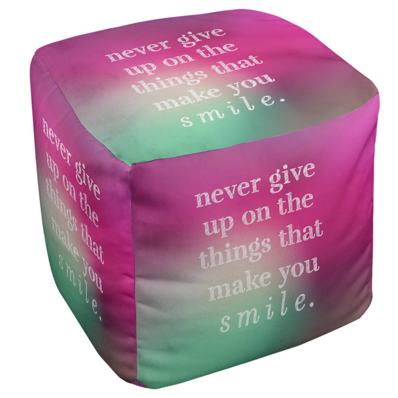 Repose-pieds cube, Fuchsia / vert