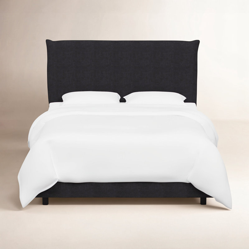 Bessinger Upholstered Standard Bed, Classic Linen Black, Full / Double