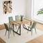 Table de salle à manger industrielle de 55 po, plateau de table en bois et pieds en métal noir pour 4 à 6 personnes, avec un design rustique moderne et polyvalent-1014105948