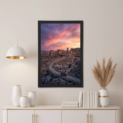 «Pink Sunset Over Desert», art mural sur toile