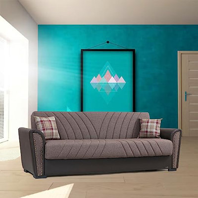 Sundon 87" Fabric Convertible Sleeper Sofa Bed by Wildon Home