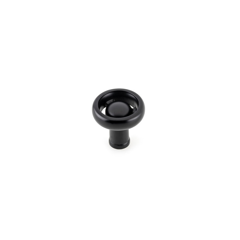 Bouton d'armoire industriel en laiton Kingston, Noir mat