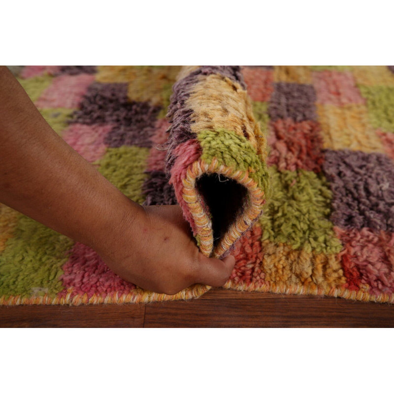 Checkered Moroccan Oriental Area Rug 7x10
