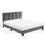 Grand lit en bois massif, revêtement en velours gris foncé, tête de lit ajustable, option tête-1661262818