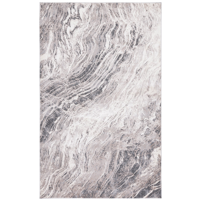 Tapis gris / ivoire Vogue 162, Rectangle 4 pi x 6 pi