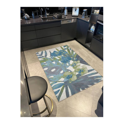 Tapis intérieur / extérieur floral Tami
