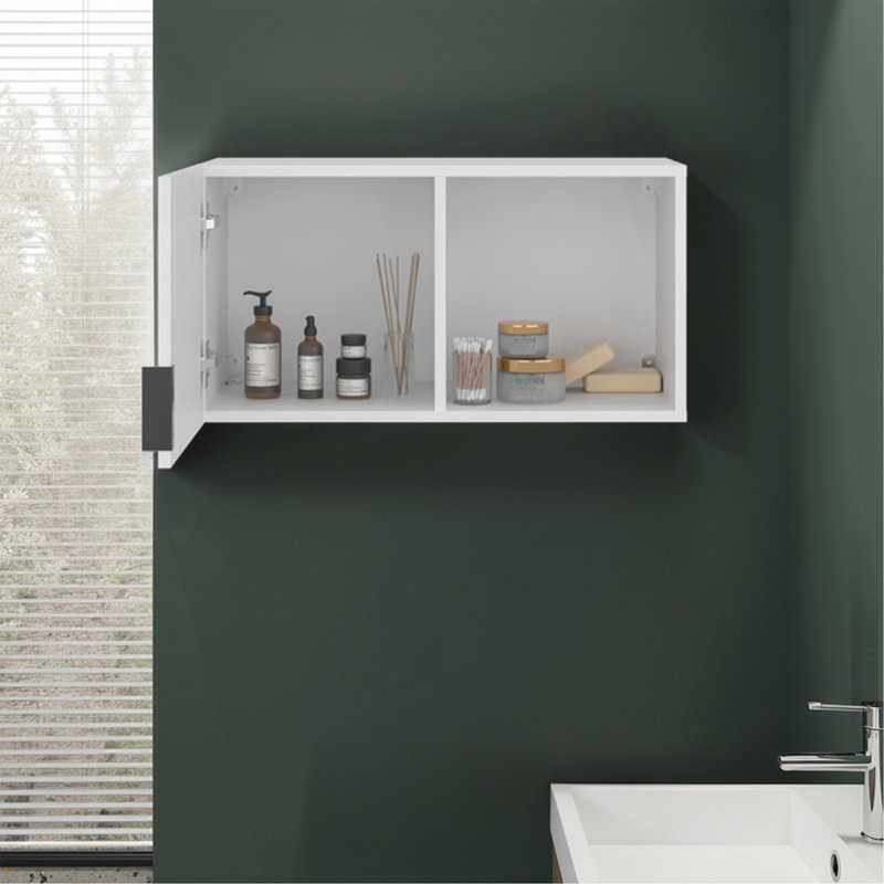 Pharmacie H 26,2 po, 1 porte, 2 tablettes, - Salle de bain