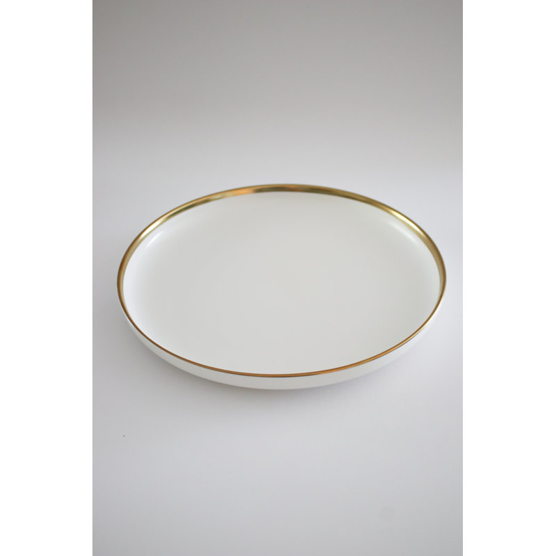The Luxury Collection White Plate with Gold Trim - Large 10"