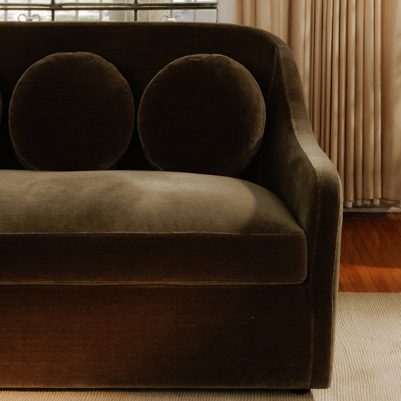 Canapé Rialto - Faux mohair vert foncé, Vert