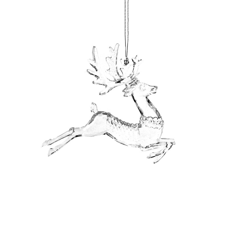 Ornement en acrylique transparent à l’exécution de cerf