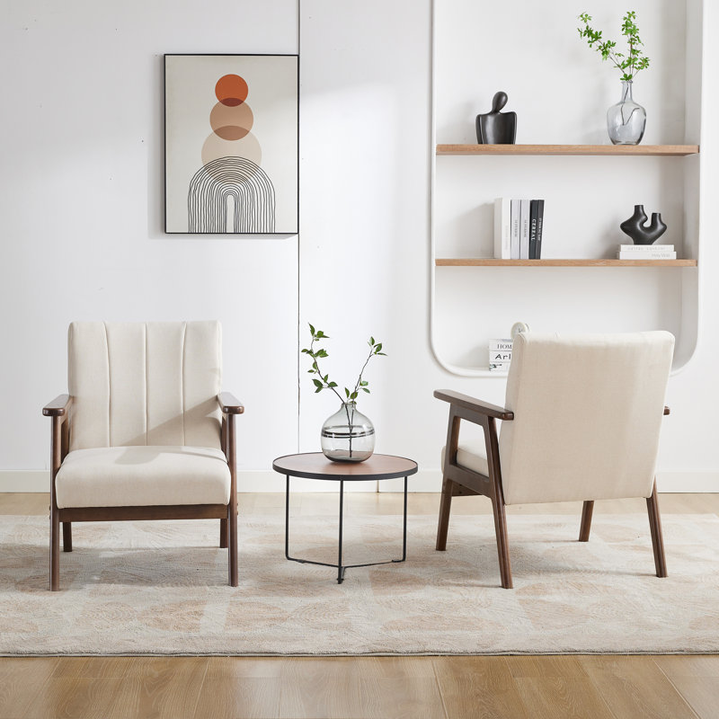 Chisara Upholstered Armchair, Irma Beige Linen
