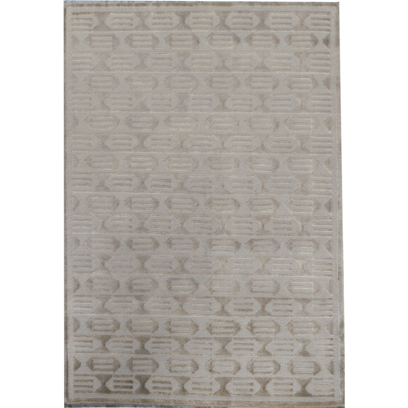 Hand-Knotted High-Quality Gray Area Rug