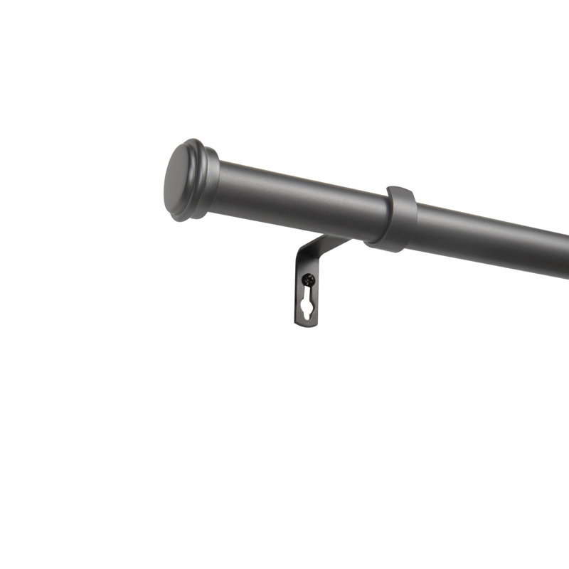Tringle à rideaux simple réglable en fer 1 po Topper, 36 po - 72 po, Métal industriel
