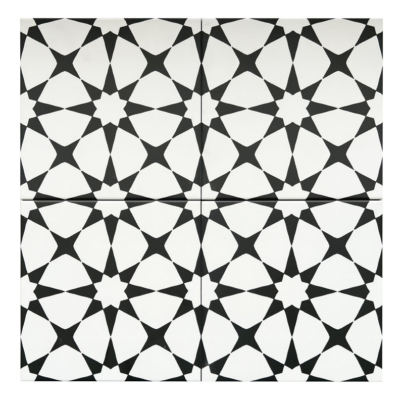 8" x 8" Porcelain Patterned Wall & Floor Tile