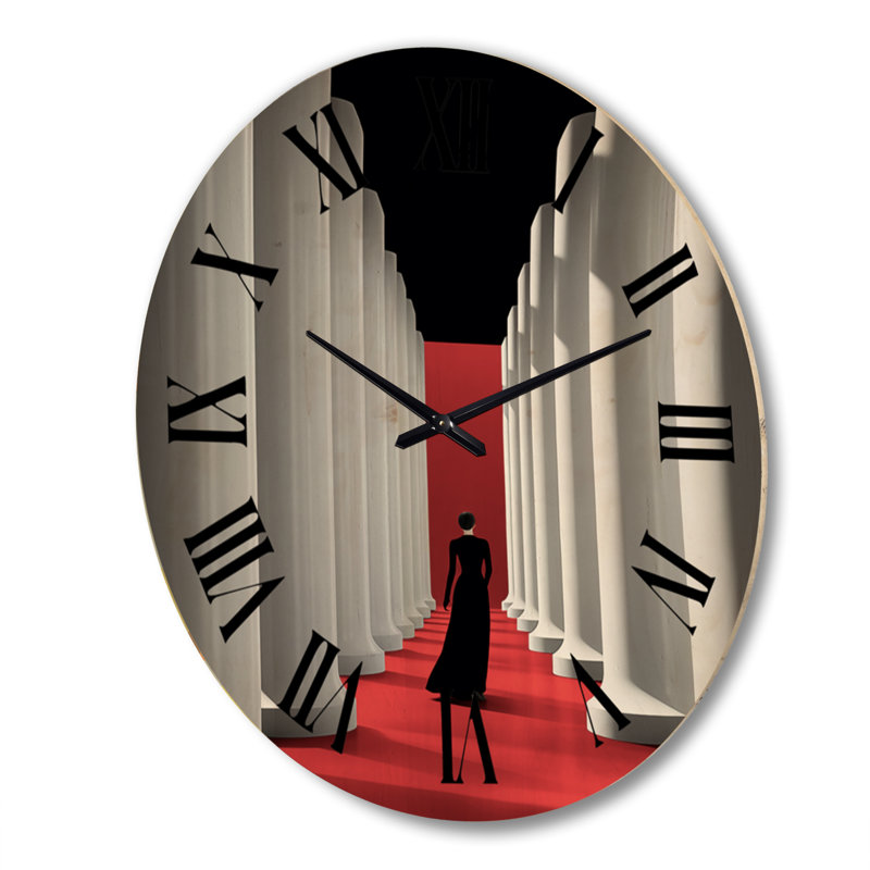 Angelmarie Solid Wood Wall Clock, Extra Large