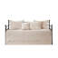 Housse de lit de jour réversible 6 pièces Blush - Bord festonné, matelas simple, microfibre douce 6 bords, s'adapte à merveille