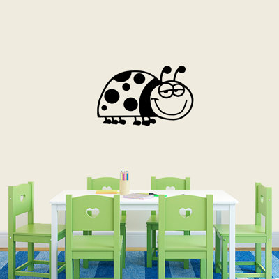 Décalcomanie murale dessin de coccinelle