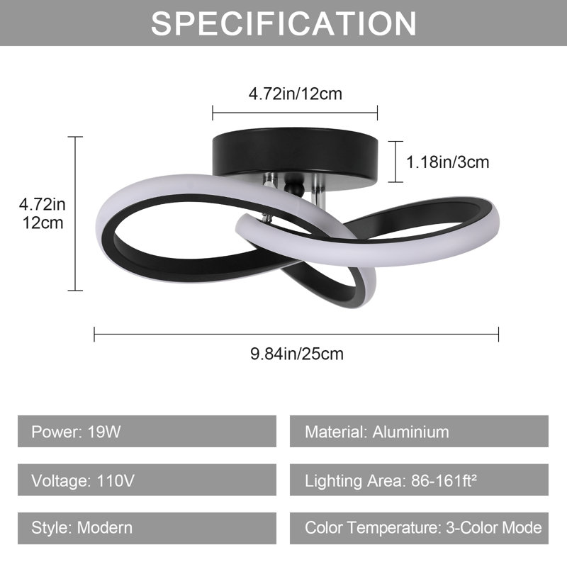 Plafonnier encastré en aluminium Clover Led