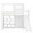 Twin Size Loft Bed With Wardrobe, Wood Loft Frame With Storage Shelves, Slide, Multifunctional Design And LED Light