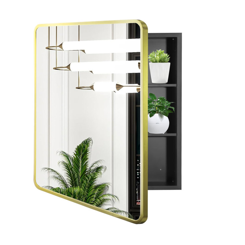 Armoire à pharmacie encadrée avec miroir et 3 tablettes L 20 po H 28 po