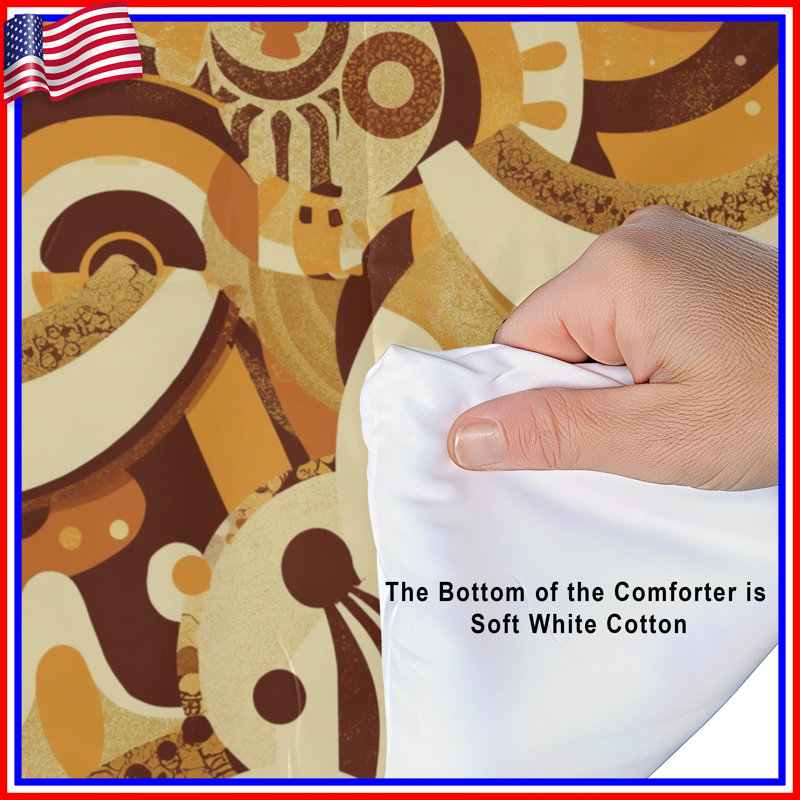 Abstract Circular Shapes Comforter, Twin