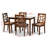 Oxendine 5-Pc Rubberwood Solid Wood Dining Set in Walnut Brown, 29.13'' H X 43.30" W X 27.56'' D
