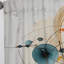 Teal Orange Line Art Conceptual Abstracts II - rideau obscurcissant abstrait-107831396