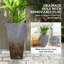 Ensemble de grandes jardinières peu encombrantes, conception en polypropylène gris