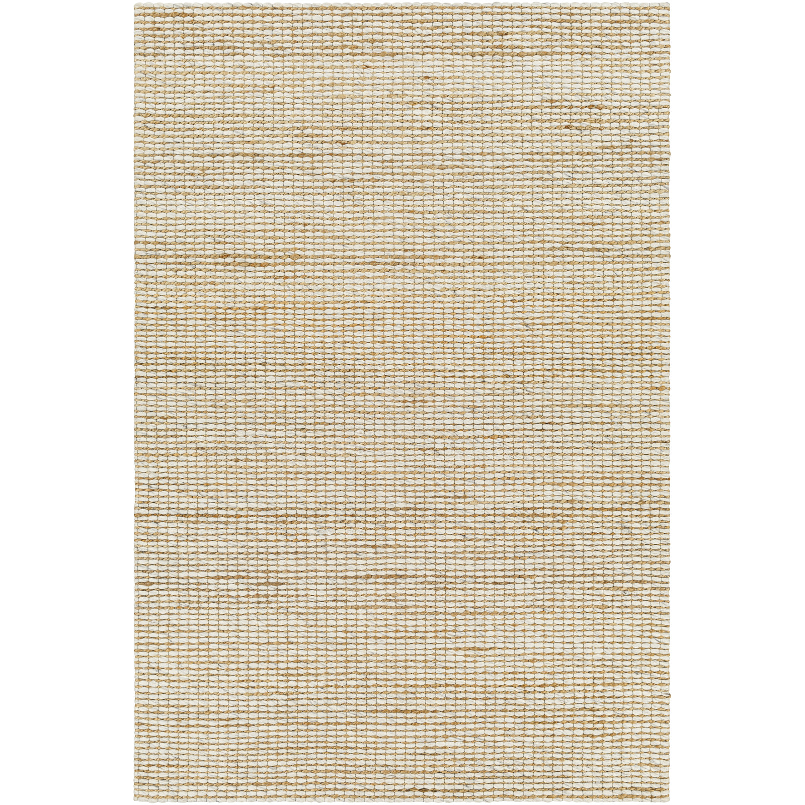 Hand-Woven Striped Jute Rug, Rectangle 9' x 12'