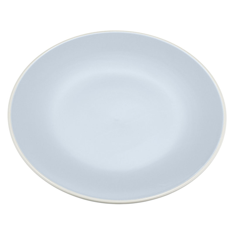 Set of Stoneware Dinner Plates, Blue