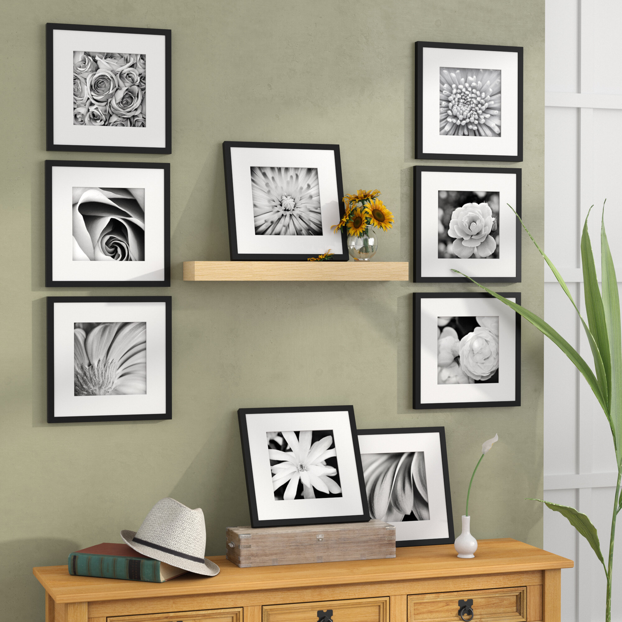 Photo Frame Set of 9 Picture Frames for Wall Hanging