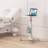 Mobile Laptop Cart On Wheels With Load Up To 17.6 Lbs, Height Adjustable Side Table With Wheels & Storage, Portable Workstation For Laptop/Small Rolling Desk For Couch White