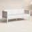 Lilah White Aluminum 3 Seater Sofa