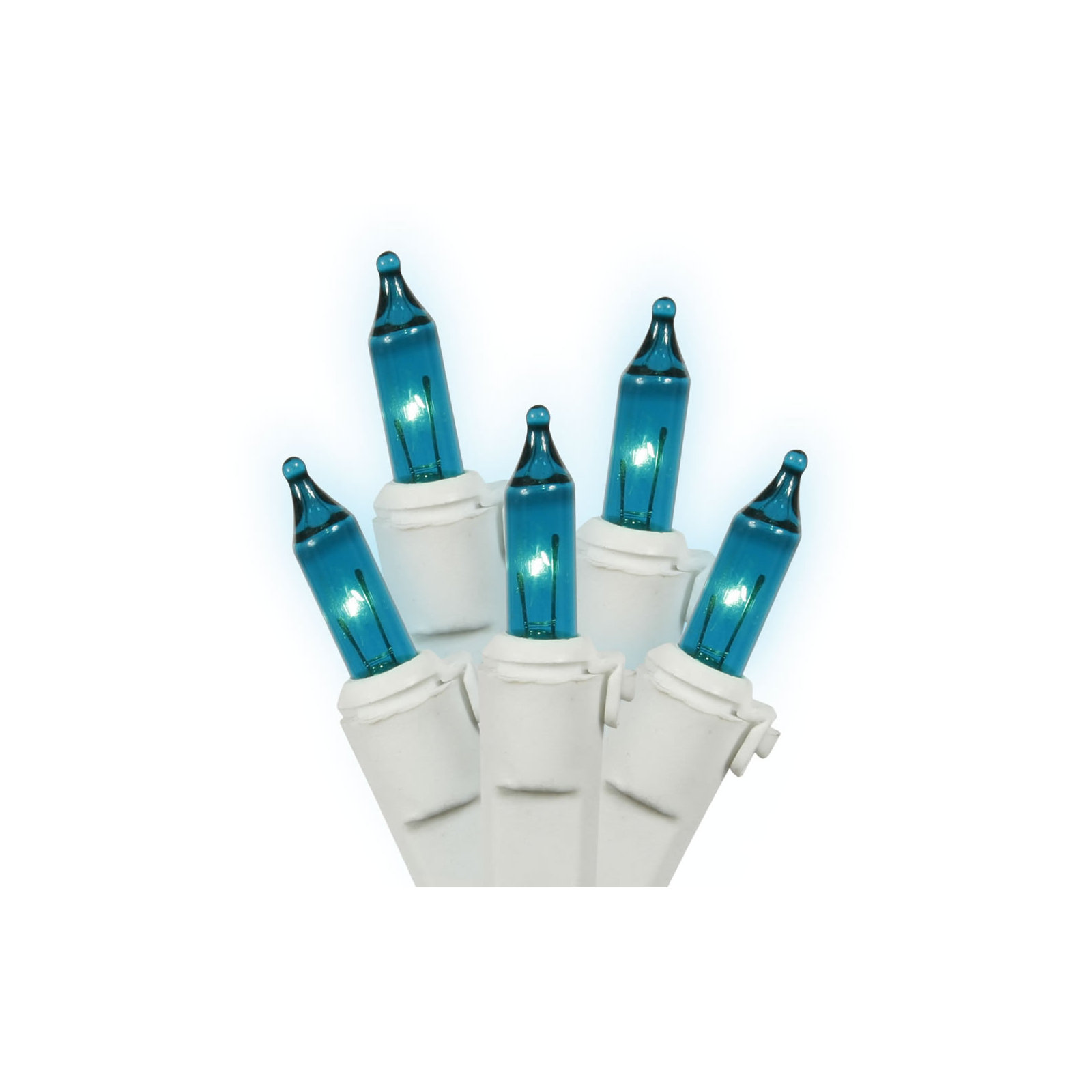 Mini Christmas String Light Set, Teal/White, 100, 552"