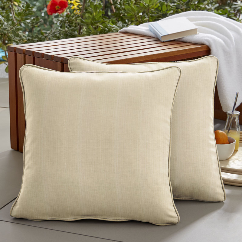 Coussin décoratif intérieur / extérieur Negrete, Sunbrella® laurier Dupione