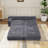 Chenille Convertible Folding Sleeper Sofa Bed Futon Couch Mattress Combo Set-1970928626