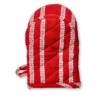 Christmas Enchanting Half Mitt Red Cotton Everyday