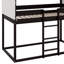 Lit simple superposé en bois avec tente-1919963887
