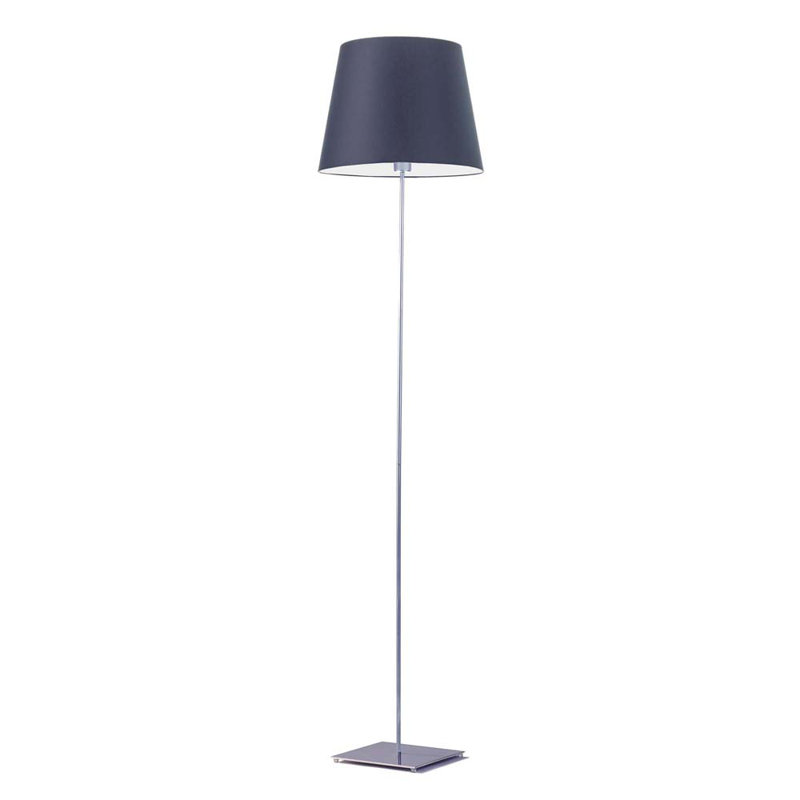 Asauni 162.5cm Traditional Floor Lamp, Navy Blue, Silver