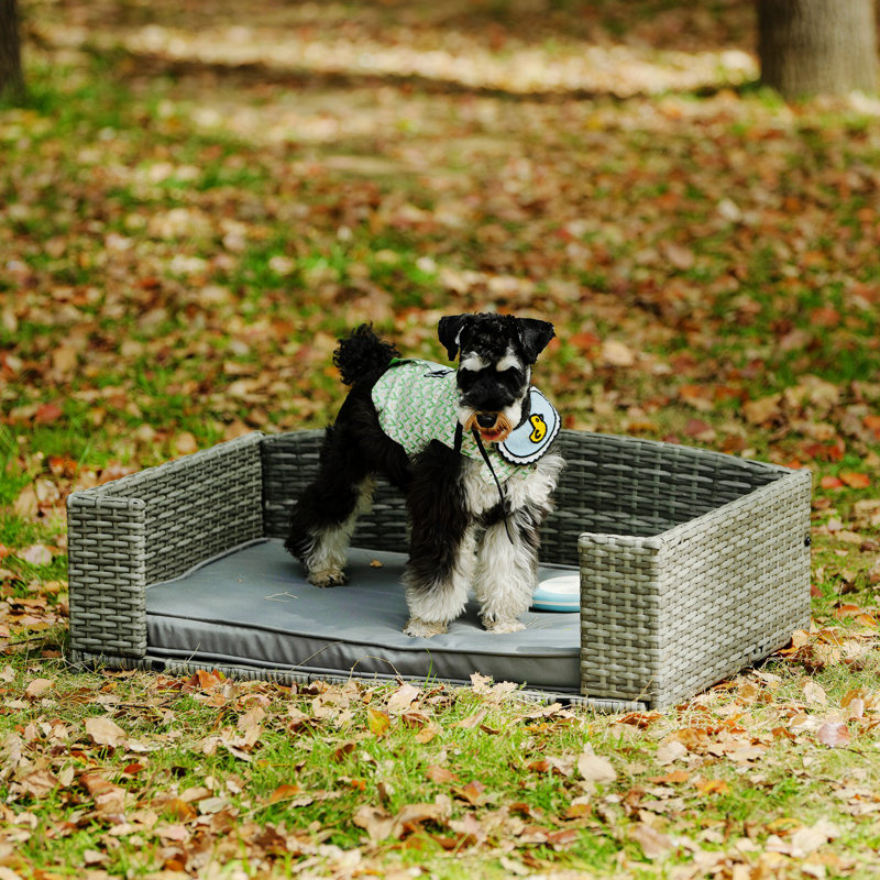 Lit d'extérieur pour chien, grand lit pour chien, lit pour animal de compagnie, lit pour chien en osier
