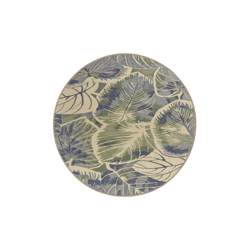 Tapis tissé à motif feuille moderne, Sous-tapis rectangulaire de 3 pi 3 po x 4 pi 11 po