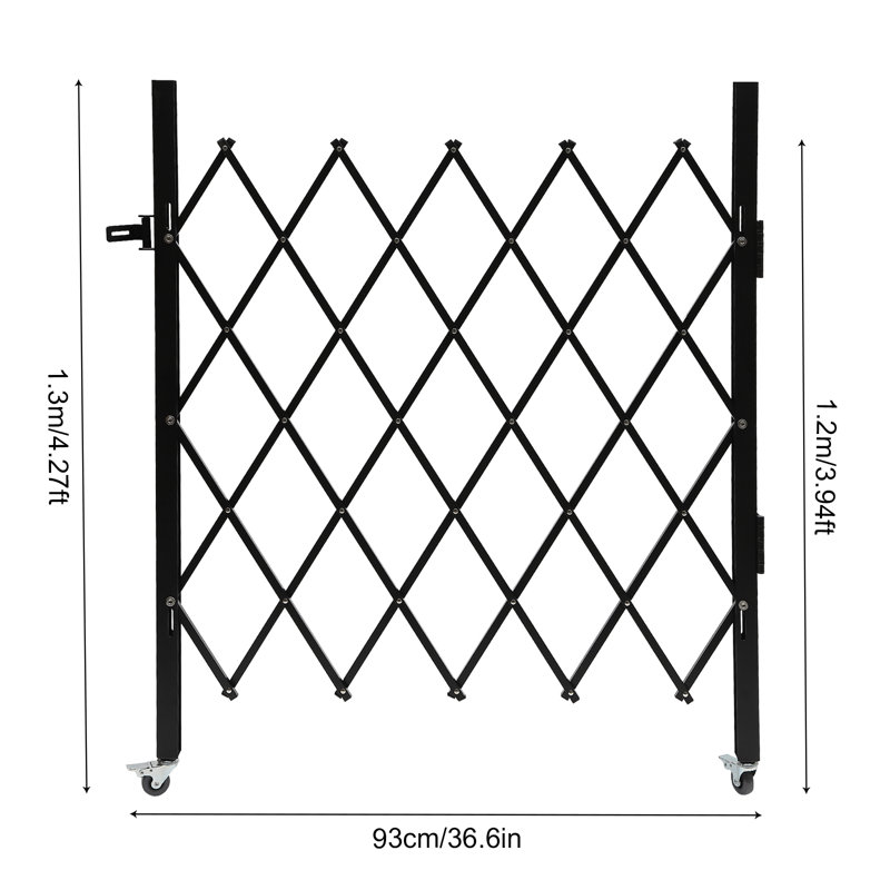 Security Black Metal Gate, 3.1 ft. W x 4 ft. H