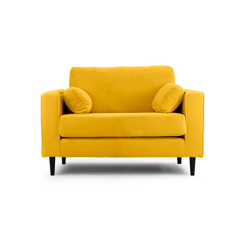 Millerville 2 Seater Velvet Sofa, Mustard